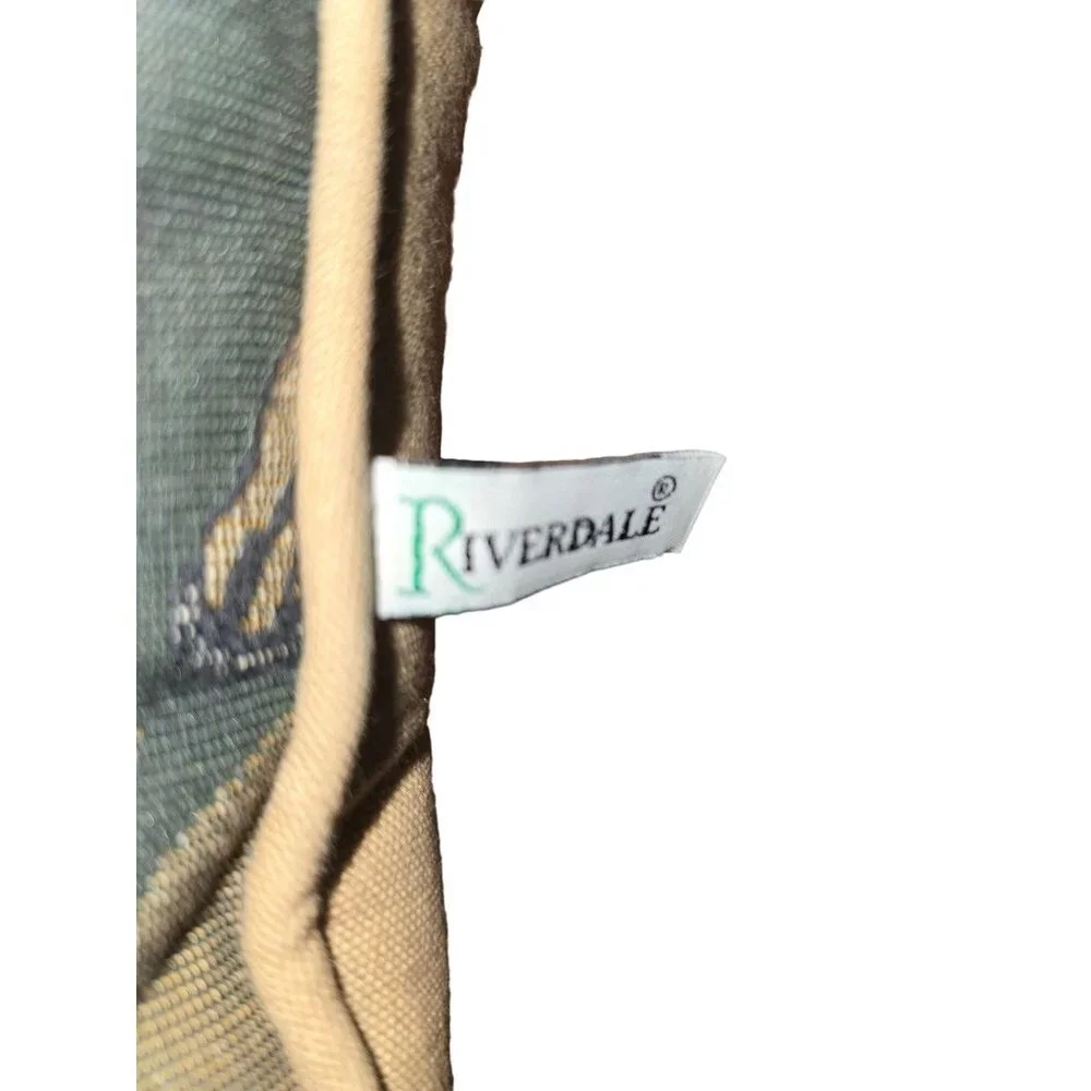 Golf-Themed‎ Decorative Needlepoint Pillow By Riverdale
